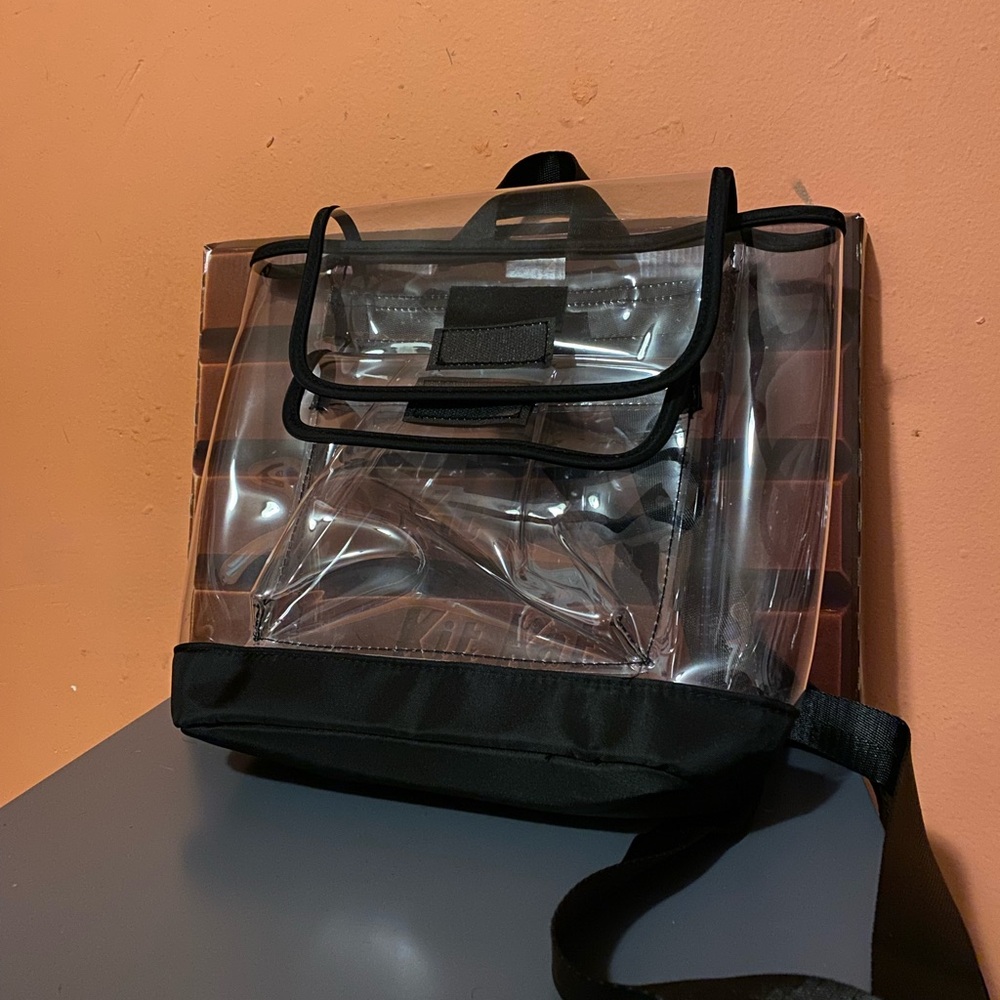 Transparent Black Trim Backpack